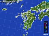 2015年01月19日の九州地方の雨雲レーダー