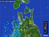 2015年01月19日の青森県の雨雲レーダー