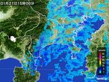 2015年01月21日の神奈川県の雨雲レーダー