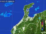 2015年01月21日の石川県の雨雲レーダー