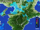 2015年01月21日の奈良県の雨雲レーダー