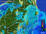 2015年01月22日の福島県の雨雲レーダー