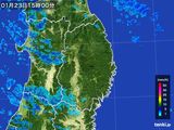 2015年01月23日の岩手県の雨雲レーダー