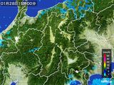 2015年01月28日の長野県の雨雲レーダー