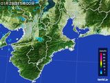 2015年01月28日の三重県の雨雲レーダー