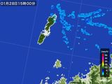 2015年01月28日の長崎県(壱岐・対馬)の雨雲レーダー
