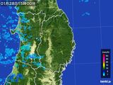 2015年01月28日の岩手県の雨雲レーダー