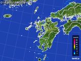 2015年01月30日の九州地方の雨雲レーダー