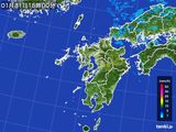 2015年01月31日の九州地方の雨雲レーダー