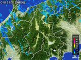 2015年01月31日の長野県の雨雲レーダー