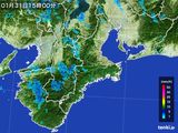 2015年01月31日の三重県の雨雲レーダー