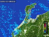 2015年02月01日の石川県の雨雲レーダー