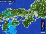 2015年02月04日の近畿地方の雨雲レーダー