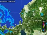 2015年02月05日の福井県の雨雲レーダー