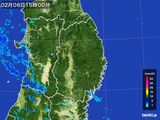 2015年02月06日の岩手県の雨雲レーダー