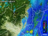 2015年02月08日の栃木県の雨雲レーダー