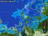 2015年02月08日の福井県の雨雲レーダー