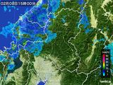 2015年02月08日の岐阜県の雨雲レーダー