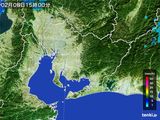 2015年02月08日の愛知県の雨雲レーダー