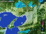 2015年02月08日の大阪府の雨雲レーダー