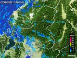 2015年02月09日の岐阜県の雨雲レーダー