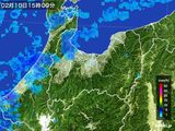 2015年02月10日の富山県の雨雲レーダー
