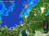 2015年02月12日の福井県の雨雲レーダー