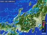 雨雲レーダー(2015年02月13日)