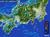 雨雲レーダー(2015年02月13日)