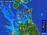 雨雲レーダー(2015年02月13日)