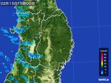 2015年02月15日の岩手県の雨雲レーダー