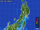 2015年02月18日の東北地方の雨雲レーダー