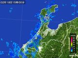 2015年02月18日の石川県の雨雲レーダー