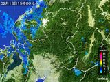 2015年02月18日の岐阜県の雨雲レーダー