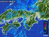 2015年02月22日の近畿地方の雨雲レーダー