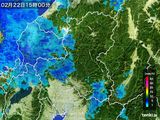 2015年02月22日の岐阜県の雨雲レーダー