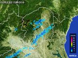 2015年02月23日の栃木県の雨雲レーダー