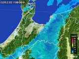 2015年02月23日の富山県の雨雲レーダー