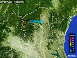 2015年02月24日の栃木県の雨雲レーダー