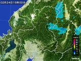 2015年02月24日の岐阜県の雨雲レーダー