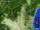 2015年02月25日の栃木県の雨雲レーダー