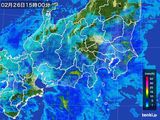2015年02月26日の関東・甲信地方の雨雲レーダー