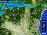 2015年02月27日の栃木県の雨雲レーダー