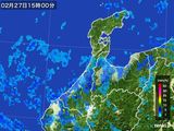 2015年02月27日の石川県の雨雲レーダー