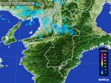 2015年02月27日の奈良県の雨雲レーダー