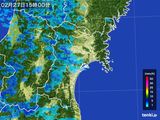 2015年02月27日の宮城県の雨雲レーダー