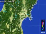 2015年02月28日の宮城県の雨雲レーダー