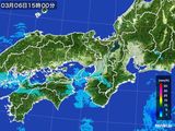 2015年03月06日の近畿地方の雨雲レーダー