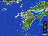 2015年03月06日の九州地方の雨雲レーダー