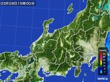 2015年03月08日の北陸地方の雨雲レーダー